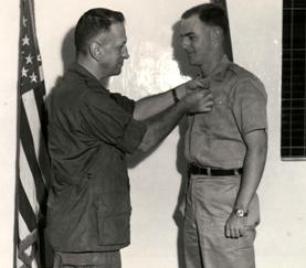 Joe receiving the Bronze Star for his service in Vietnam
